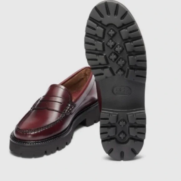GH Bass Whitney Super Lug Weejun Loafer size 8 Burgundy/Wine - NWT - Picture 5 of 9